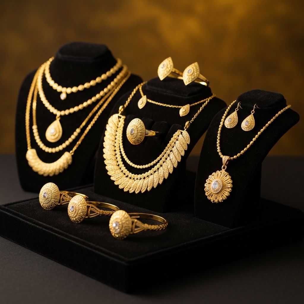Gold jewelry collection